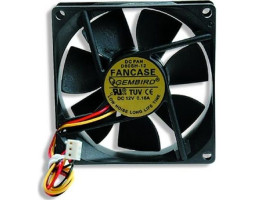 Вентилятор 80 mm Gembird FANCASE 80х80мм, 3-pin mini разъём