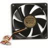 Вентилятор 92 мм, Gembird FANCASE2/ BALL, Black, 92x92x25 мм, 2800 rpm, 22.8 дБ(А), 3-pin