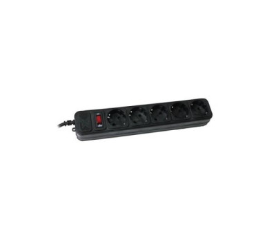 Фильтр сетевой 1.8м Maxxter SPM5-G-6B 5 розеток, черный Фильтр сетевой 1.8м Maxxter SPM5-G-6B 5 розеток, черный