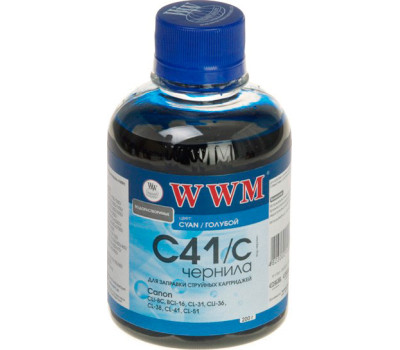 Чернила WWM Canon C41 cyan (200ml)
