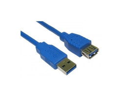 Кабель удлинитель USB 3.0 - 1.8m AM/ AF Atcom, синий (6148)