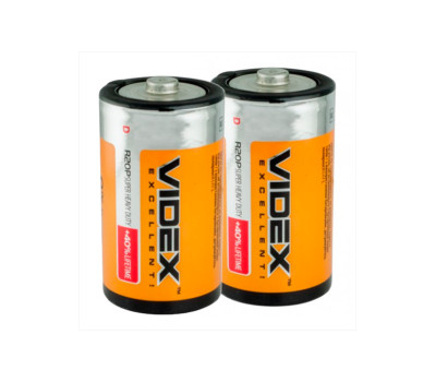 Батарейка D/ LR20, Videx солевая, 1.5V, Shrink Card (R2OP/ D) Батарейка D/ LR20, Videx солевая, 1.5V, Shrink Card (R2OP/ D)
