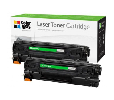Картридж Canon 728, Black, ColorWay, Dual Pack (CW-C728FM)