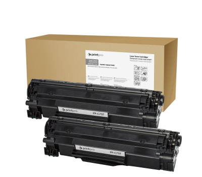 Картридж Canon 737, Black, MF211/ 212/ 216/ 217/ 226/ 229, 2.4k, PrintPro, Dual Pack (PP-C737DP)