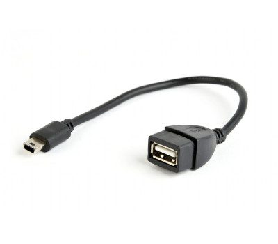 Кабель USB 2.0 - 0.15м A-мама/ mini B-папа, OTG Cablexpert удлинитель, черный / A-OTG-AFBM-002 Кабель USB 2.0 - 0.15м A-мама/ mini B-папа, OTG Cablexpert удлинитель, черный / A-OTG-AFBM-002