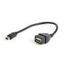 Кабель USB 2.0 - 0.15м A-мама/ mini B-папа, OTG Cablexpert удлинитель, черный /  A-OTG-AFBM-002