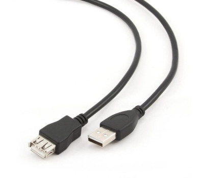 Кабель - удлинитель USB 2.0 - 4.5м AM/ AF Cablexpert премиум, черный CCP-USB2-AMAF-15C