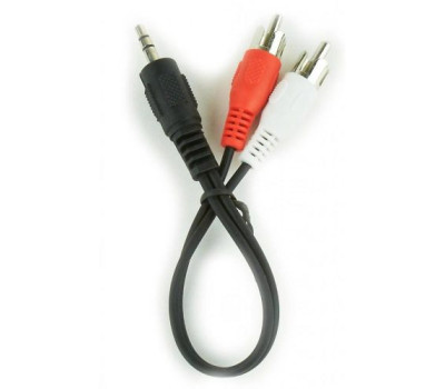 Кабель аудио DC3.5 > 2RCA, mini-jack(M)> 2тюльпана (M) Cablexpert 0.2m (CCA-458/ 0.2)