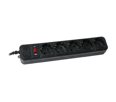 Фильтр сетевой 4.5м Maxxtro SPM5-G-15B 5 розеток, черный Фильтр сетевой 4.5м Maxxtro SPM5-G-15B 5 розеток, черный