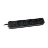 Фильтр сетевой 4.5м Maxxtro SPM5-G-15B 5 розеток, черный
