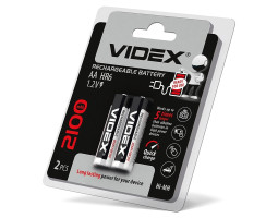 Аккумулятор AA, 2100 mAh, Videx, 1.2V, Blister, за 2ШТ.