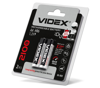 Аккумулятор AA, 2100 mAh, Videx, 1.2V, Blister, за 2ШТ. Аккумулятор AA, 2100 mAh, Videx, 1.2V, Blister, за 2ШТ.