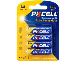 Батарейка AA (R6), солевая, PKCELL, 1.5V, Blister (R6P-4B) Батарейка AA (R6), солевая, PKCELL, 1.5V, Blister (R6P-4B)