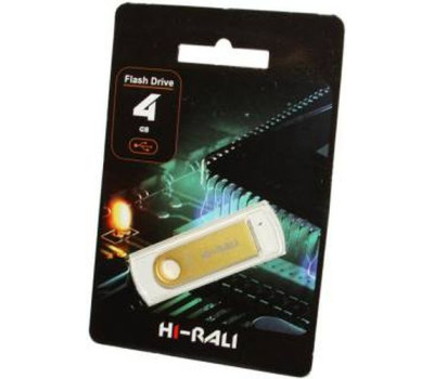 USB Flash Drive 4Gb Hi-Rali Shuttle series Gold / HI-4GBSHGD USB Flash Drive 4Gb Hi-Rali Shuttle series Gold / HI-4GBSHGD