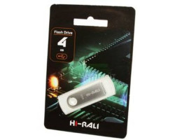 USB Flash Drive 4Gb Hi-Rali Shuttle series Silver /  HI-4GBSHSL
