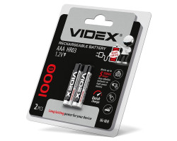Аккумулятор AAA, 1000 mAh, Videx,1.2V, Blister, за 1шт.