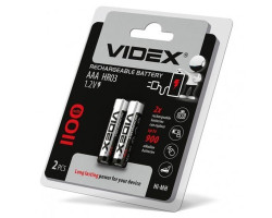 Аккумулятор AAA, 1100 mAh, Videx, 2 шт, 1.2V, Blister
