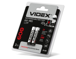 Аккумулятор AAA, 600 mAh, Videx, 2 шт, 1.2V, Blister Аккумулятор AAA, 600 mAh, Videx, 2 шт, 1.2V, Blister