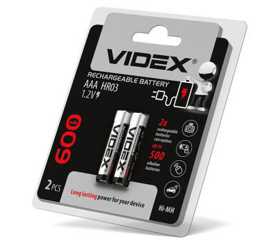 Аккумулятор AAA, 600 mAh, Videx, 2 шт, 1.2V, Blister Аккумулятор AAA, 600 mAh, Videx, 2 шт, 1.2V, Blister