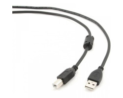 Кабель USB 2.0 - 3.0m AM/ BM Cablexpert феррит фильтр, черный CCF-USB2-AMBM-10