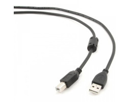 Кабель USB 2.0 - 3.0m AM/ BM Cablexpert феррит фильтр, черный CCF-USB2-AMBM-10 Кабель USB 2.0 - 3.0m AM/ BM Cablexpert феррит фильтр, черный CCF-USB2-AMBM-10