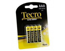 Батарейка R03 (AAA), солевая, Tecro, 1.5V, Blister (R03P-4B(UE)) за 1ШТ.