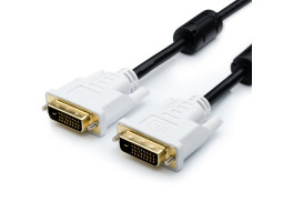 Кабель DVI > DVI 5.0m (DVI-D, 2 феррита) ATcom черный (9149)
