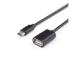 Кабель USB 2.0 - 0.1m AF/ Type-C OTG ATcom, черный, пакет (14716)