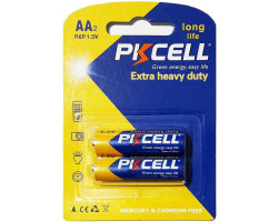 Батарейка AA (R6), солевая, PKCELL, 1.5V, Blister (R6P-2B) за 1шт.