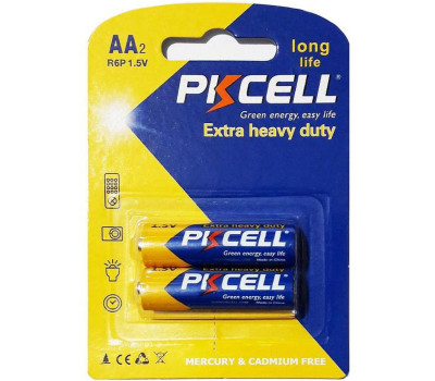 Батарейка AA (R6), солевая, PKCELL, 1.5V, Blister (R6P-2B) за 1шт. Батарейка AA (R6), солевая, PKCELL, 1.5V, Blister (R6P-2B) за 1шт.