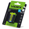 Батарейка 6LR61 (Крона) щелочная, Videx 1 шт, 9V, Blister															