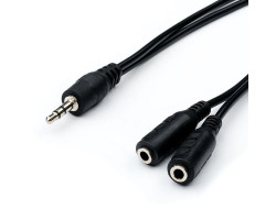 Переходник аудио 3.5mm(папа) > 2xDC 3.5mm(мама) 0.1m ATcom (16850)