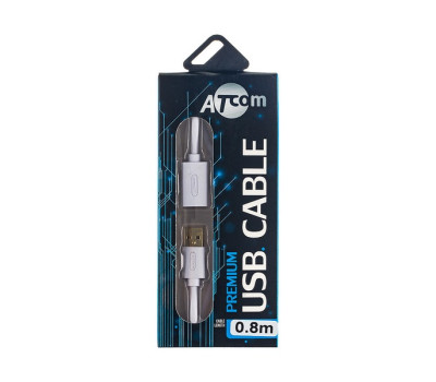 Кабель удлинитель USB 2.0 - 0.8 m AM/ AF ATcom, белый (3788)