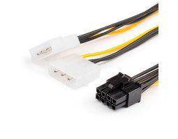 Переходник питания ATcom 8pin to 2molex для ВИДЕОКАРТ (8604)