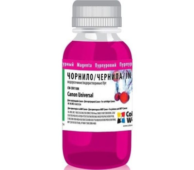 Чернила ColorWay Canon Universal, Magenta, 100 мл (CW-CW110M01)														