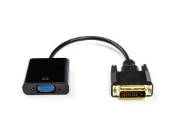 Переходник DVI-D > VGA (DVI-D папа - VGA мама), Atcom,  кабель 10см (9214)