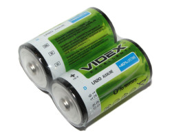Батарейка D/ LR20, Videx щелочная 1 шт, 1.5V, Shrink Card (R2OP/ D 2pcs SHRINK)