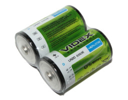 Батарейка D/ LR20, Videx щелочная 1 шт, 1.5V, Shrink Card (R2OP/ D 2pcs SHRINK) Батарейка D/ LR20, Videx щелочная 1 шт, 1.5V, Shrink Card (R2OP/ D 2pcs SHRINK)
