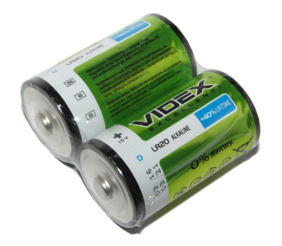 Батарейка D/ LR20, Videx щелочная 1 шт, 1.5V, Shrink Card (R2OP/ D 2pcs SHRINK) Батарейка D/ LR20, Videx щелочная 1 шт, 1.5V, Shrink Card (R2OP/ D 2pcs SHRINK)