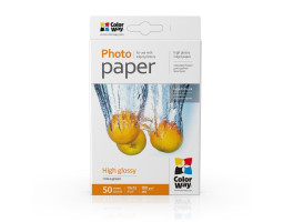 Фотобумага A6 (10x15) ColorWay, глянцевая, 180 г/ м2, (PG1800504R) 50 л 