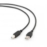 Кабель USB 2.0 - 3.0m AM/ BM Cablexpert, черный CCP-USB2-AMBM-10