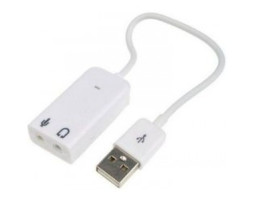 Звуковая карта USB 2.0, 7.1, Dynamode C-Media 108 White, 90 дБ, Box (USB-SOUND7-WHITE)