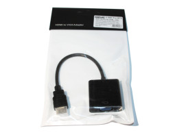 Переходник HDMI (папа) > VGA(мама) 20cm, STLab U-990 Pro BTC Black