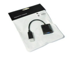 Переходник DisplayPort > VGA (DisplayPort папа - VGA мама), Atcom, кабель 10см (16851)