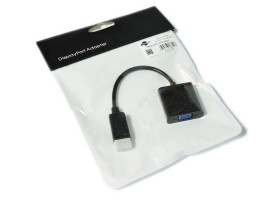 Переходник DisplayPort > VGA (DisplayPort папа - VGA мама), Atcom, кабель 10см (16851)