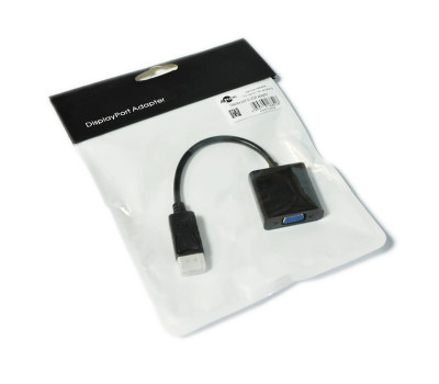 Переходник DisplayPort > VGA (DisplayPort папа - VGA мама), Atcom, кабель 10см (16851)