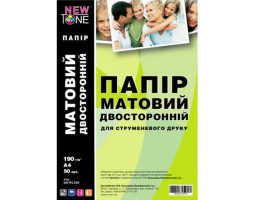 Фотобумага NewTone, матовая, двухсторонняя, A4, 190 г/ м2, 50 л (MD190.50N)