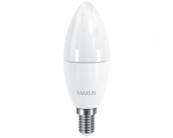 Лампа Maxus LED C37 CL-F 6W, 3000K (мягкий свет), 220V, цоколь E14, 1-LED-533-02