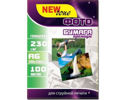 Фотобумага A6 (10*15) 230g/ m NewTone глянец 100 л (G230C.F100)