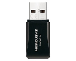 Сетевой адаптер USB Mercusys W300UM Wi-Fi 802.11n 300Mb, Pico, USB